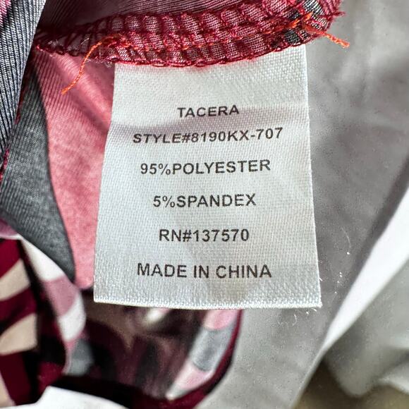 Tacera ZigZag Dress Size 3X Mod Geometric - Picture 7 of 8